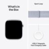 Apple Watch Series 10 GPS 46mm Silver Aluminium Case with Blue Cloud Sport Loop - Image 5