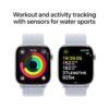 Apple Watch Series 10 GPS 46mm Silver Aluminium Case with Blue Cloud Sport Loop - Image 4